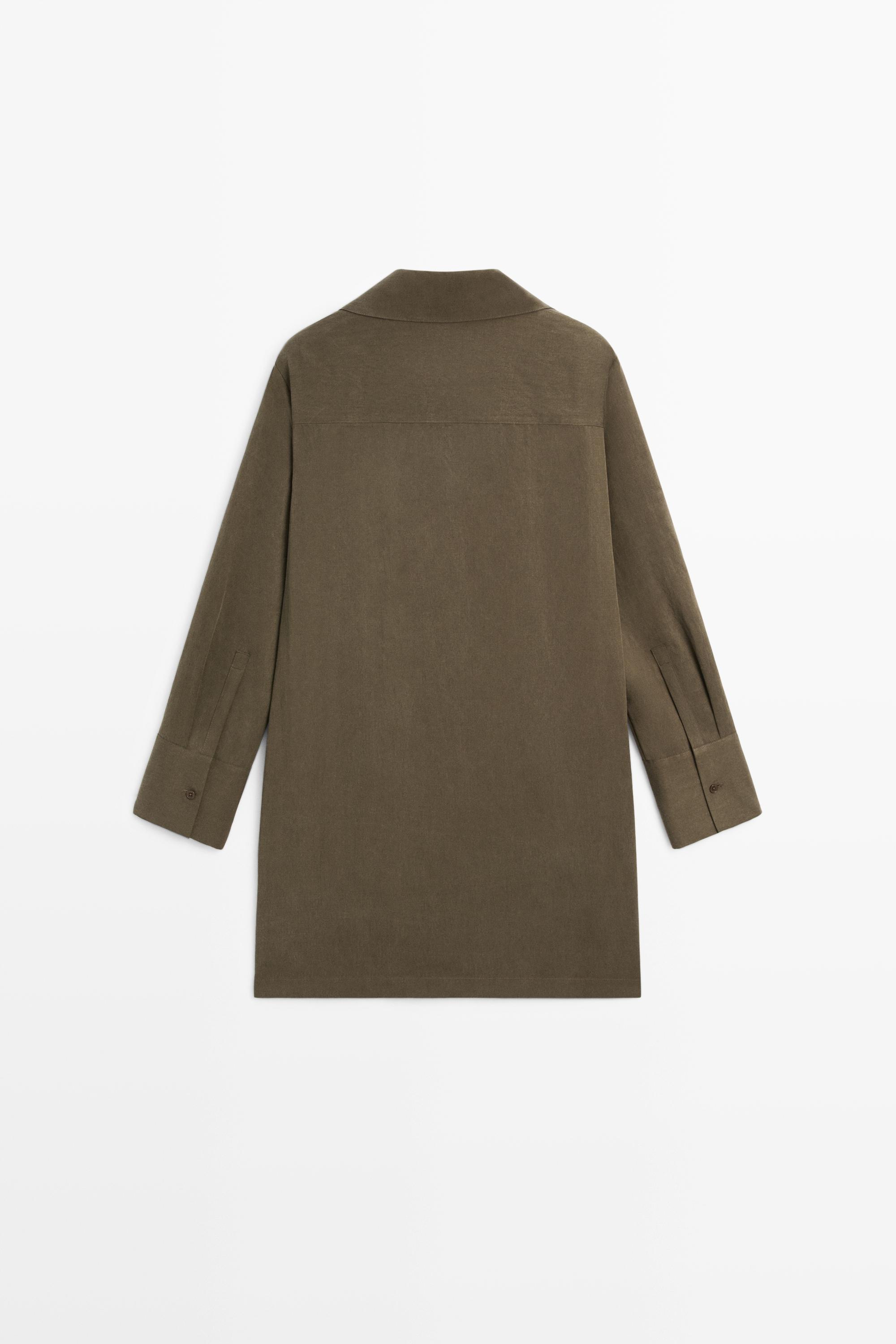 Short shirt dress with pocket detail